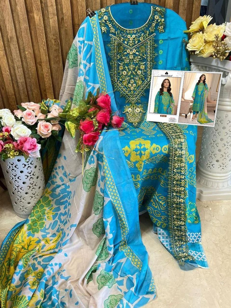 Sheeshmahal Lawn Collection Vol 2 Lawn Cotton Print With Embroidery Designer Salwar Kameez