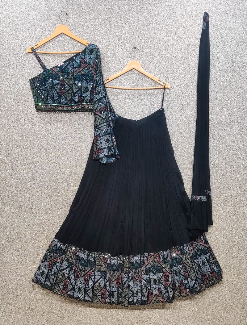 Mf Lehenga Collection Chinon Skirt With Printed Embroidery Work Lehnga Choli