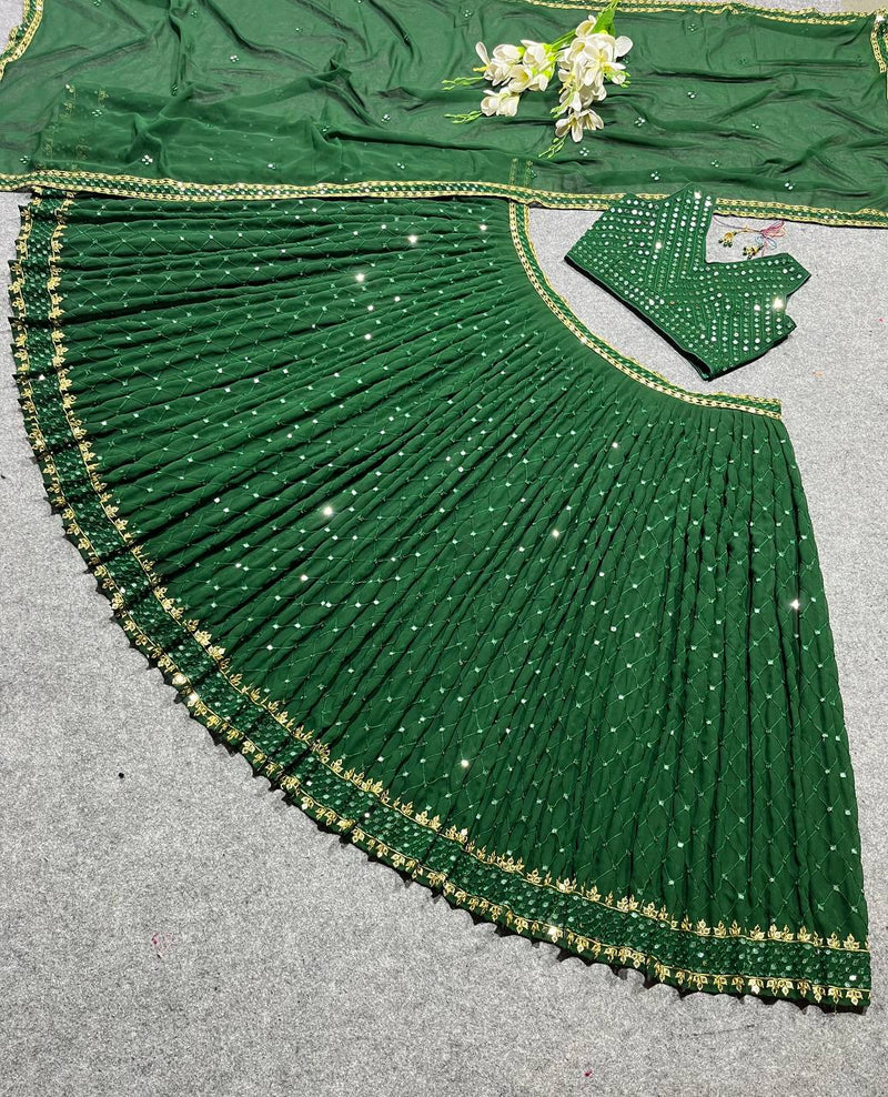 Mf Lehnga Choli Collection Georgette Heavy Sequence Work Lehnga Choli