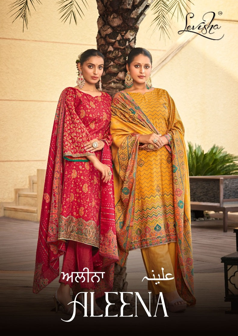 Levisha Aleena Muslin Digital Print With Elegant Handwork Designer Suit Collection