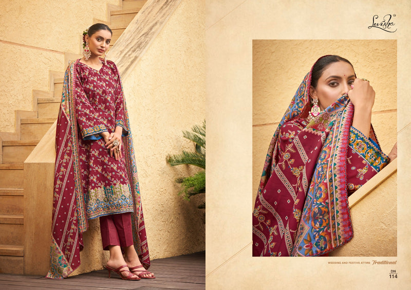 Levisha Aleena Muslin Digital Print With Elegant Handwork Designer Suit Collection