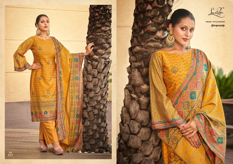 Levisha Aleena Muslin Digital Print With Elegant Handwork Designer Suit Collection