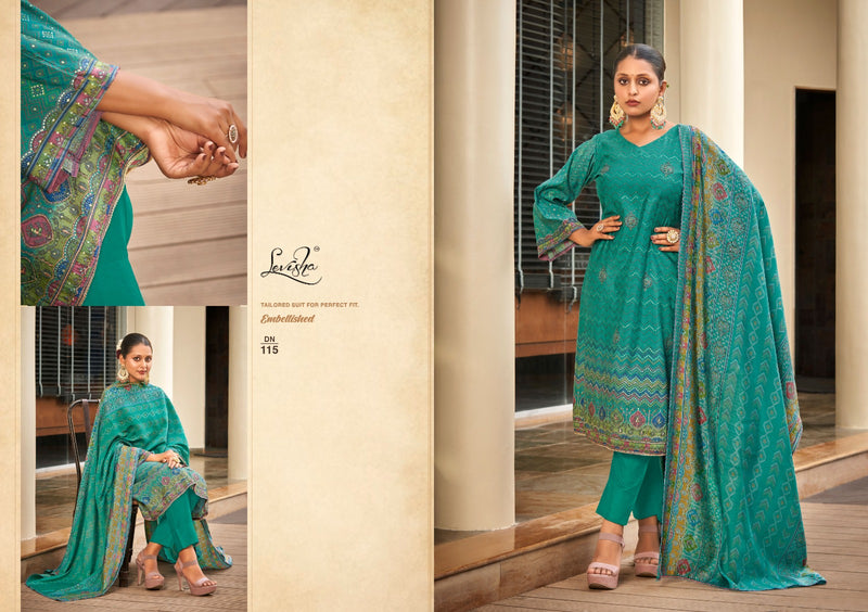 Levisha Aleena Muslin Digital Print With Elegant Handwork Designer Suit Collection