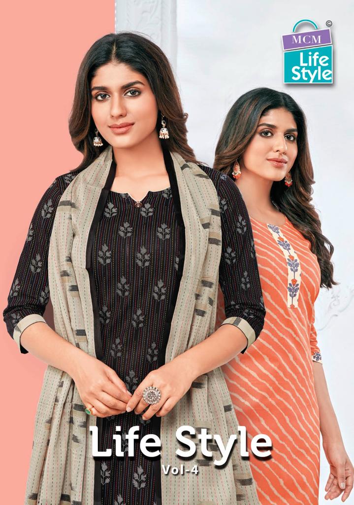 MCM LIFESTYLE VOL 4 COTTON PRINTED FANCY KURTI