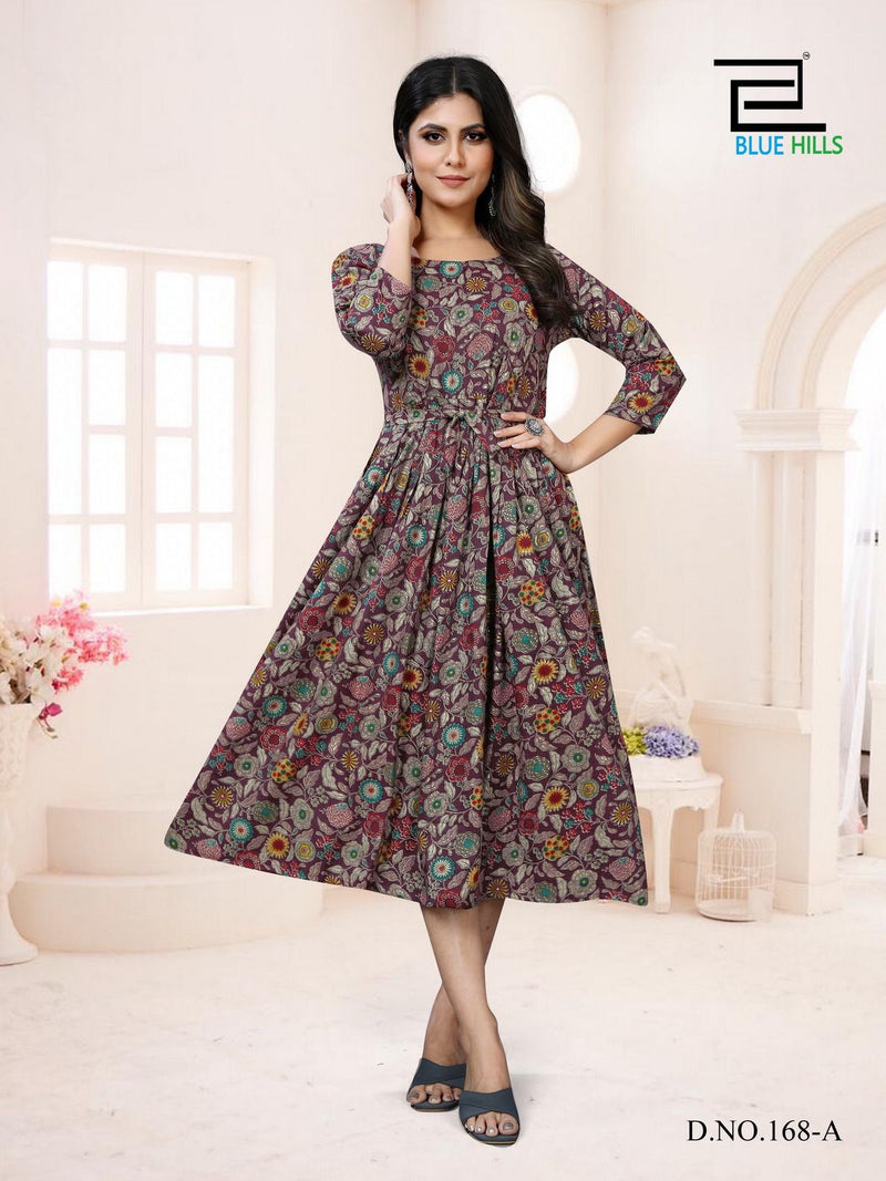 Blue Hills Little Things Vol 20 Rayon Mill Print Fancy Casual Wear Kurtis