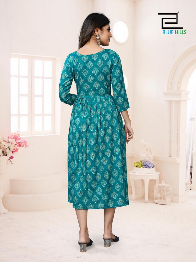 Blue Hills Little Things Vol 20 Rayon Mill Print Fancy Casual Wear Kurtis