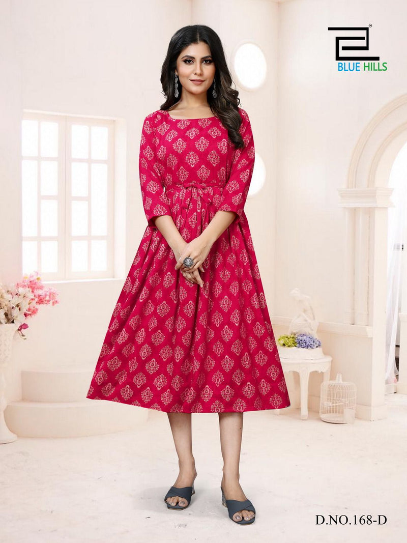 Blue Hills Little Things Vol 20 Rayon Mill Print Fancy Casual Wear Kurtis