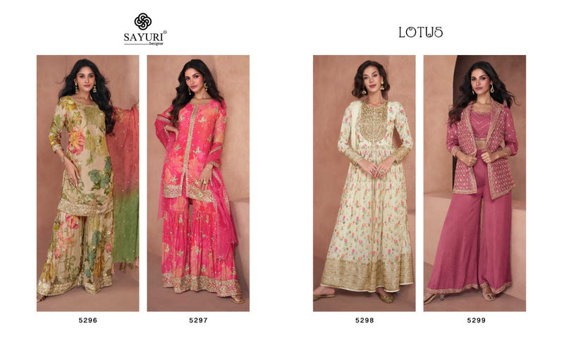 Sayuri Designer Studio Lotus Real Georgette Heavy Designer Party Wear Suit Collection
