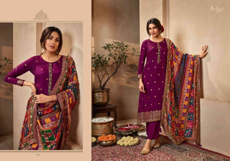 Lt Nitya Nayab Dola Jacquard With Fancy Hand Work Designer Traditional Wear Suits