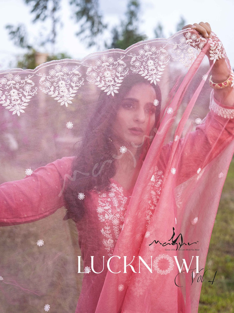 Mayur Lucknowi Vol 4 Rayon Excusive Lucknowi Kurti With Pant