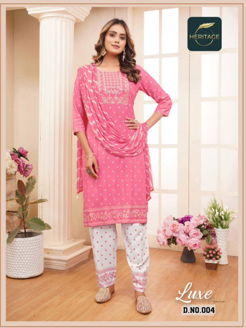 Heritage Collection Luxe Premium Rayon Sequence Designer Kurti Combo