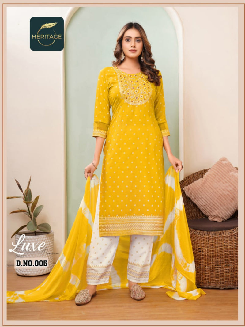 Heritage Collection Luxe Premium Rayon Sequence Designer Kurti Combo