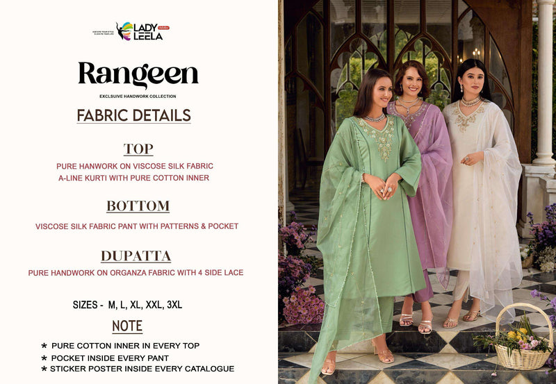 Lady Leela Rangeen Handwork Viscose Silk Fancy Designer Kurti