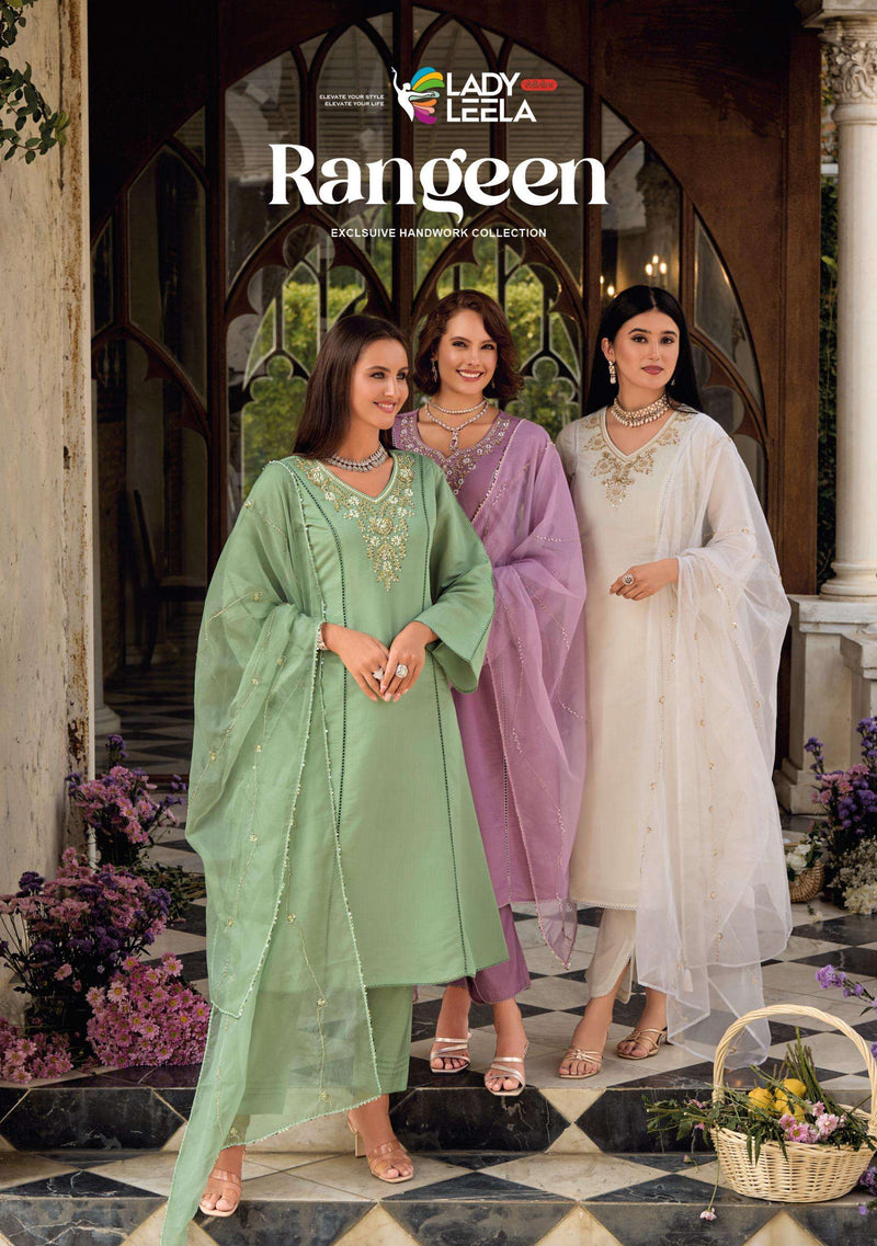 Lady Leela Rangeen Handwork Viscose Silk Fancy Designer Kurti
