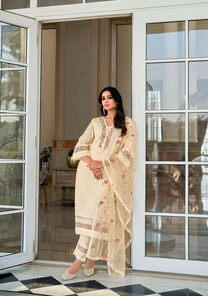 Lady Leela Aarfa Viscose Silk Embroidery Handwork Kurti Collection