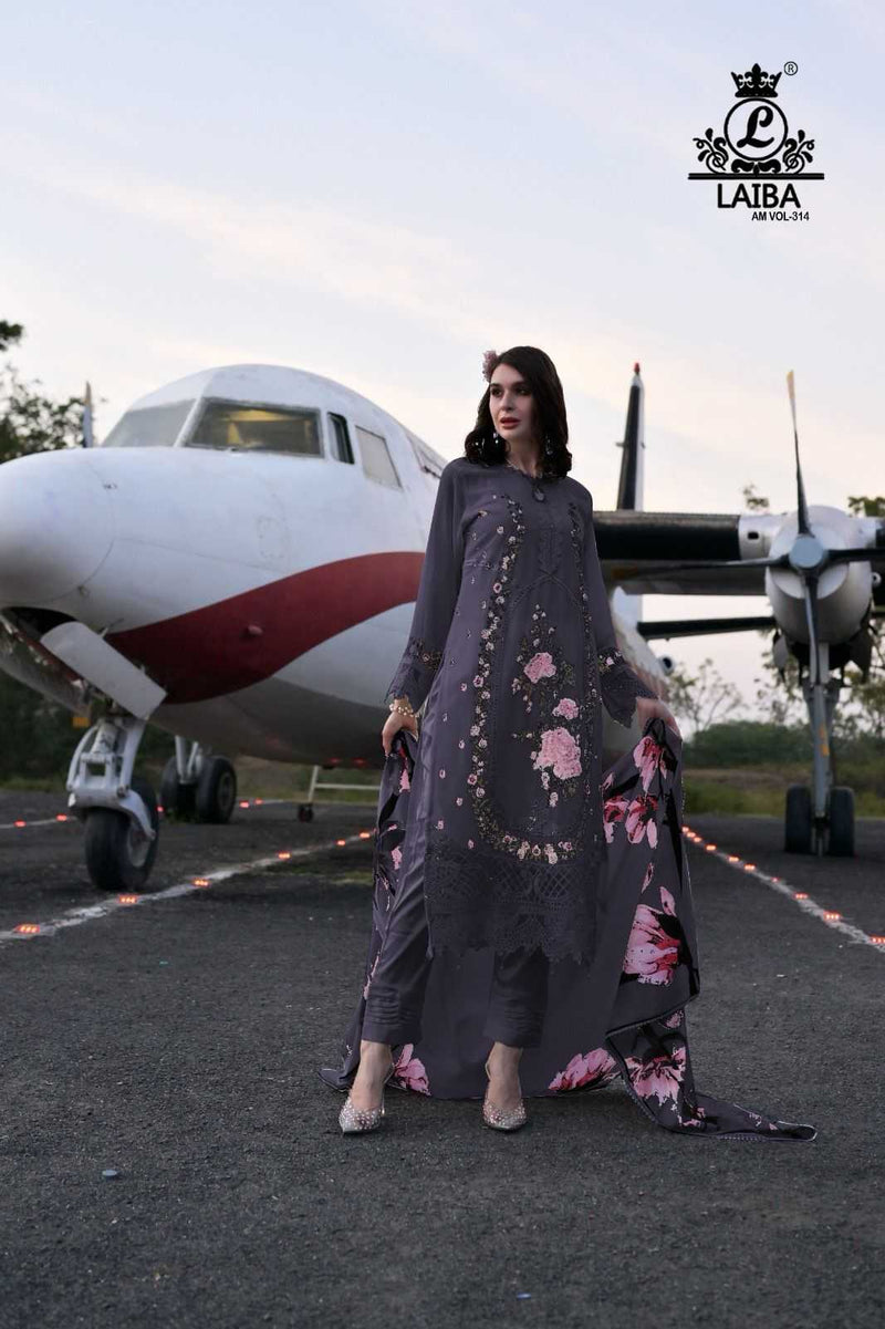 Laiba Designer Am Vol 314 Pure Georgette Fancy Wear Pret Kurti