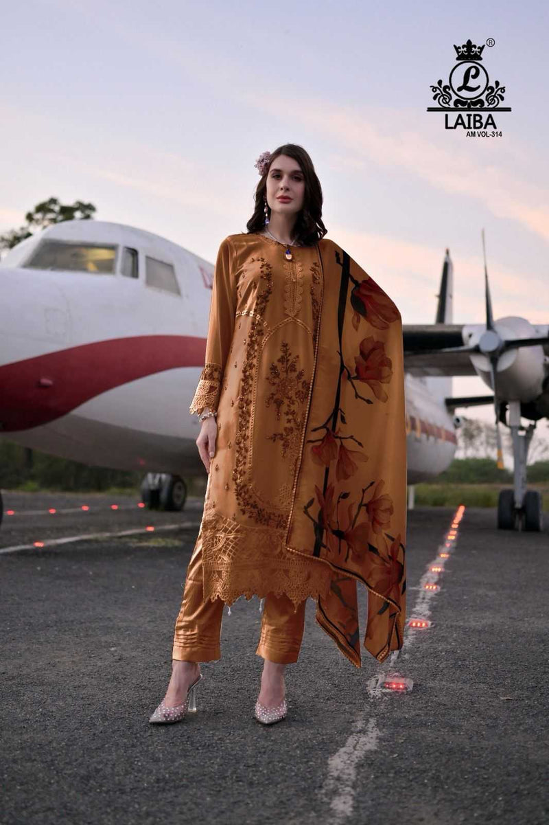 Laiba Designer Am Vol 314 Pure Georgette Fancy Wear Pret Kurti