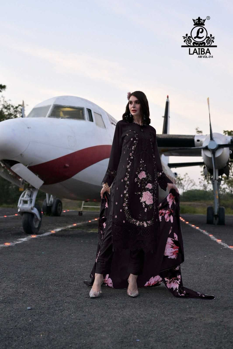 Laiba Designer Am Vol 314 Pure Georgette Fancy Wear Pret Kurti