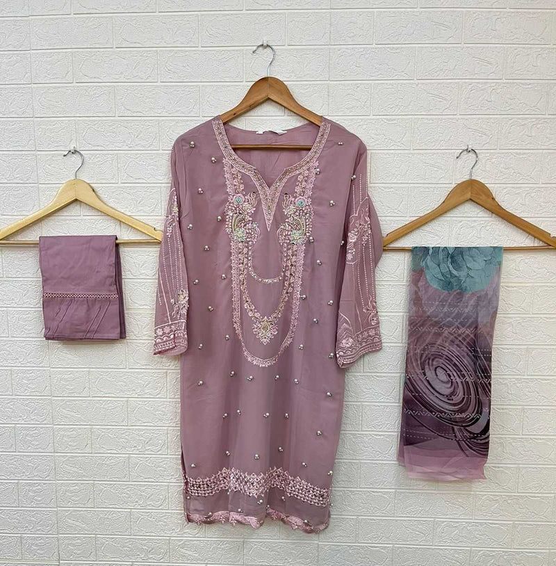 Laxuria Trendz 1288 Faux Georgette Handwork Stylish Pret Kurti