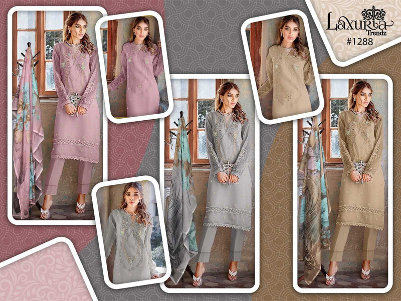 Laxuria Trendz 1288 Faux Georgette Handwork Stylish Pret Kurti
