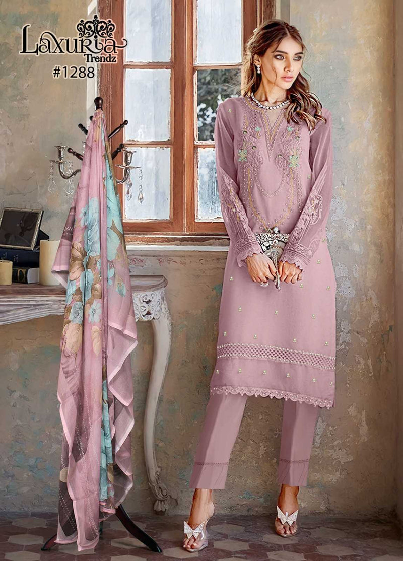 Laxuria Trendz 1288 Faux Georgette Handwork Stylish Pret Kurti