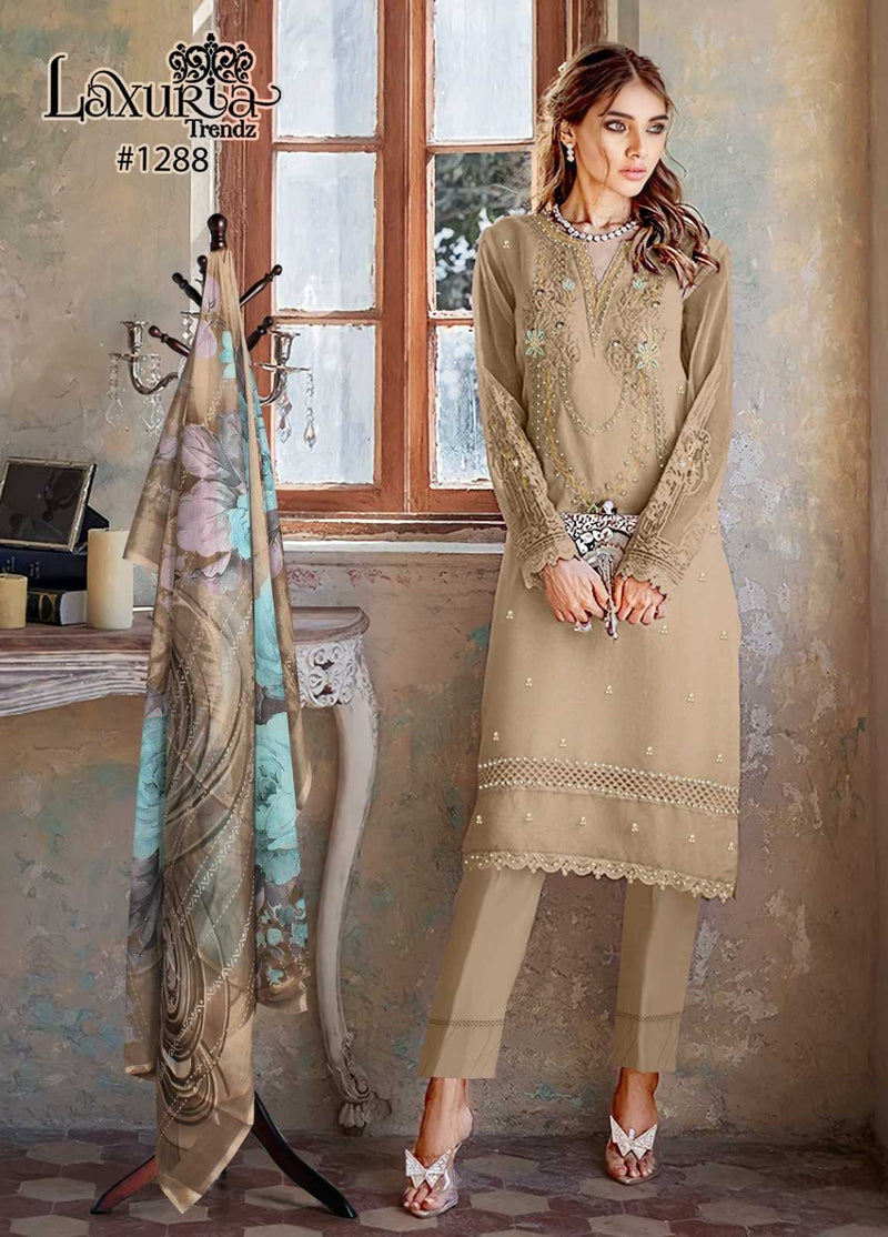 Laxuria Trendz 1288 Faux Georgette Handwork Stylish Pret Kurti