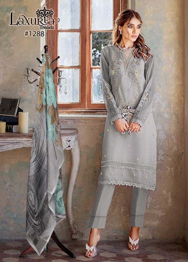 Laxuria Trendz 1288 Faux Georgette Handwork Stylish Pret Kurti