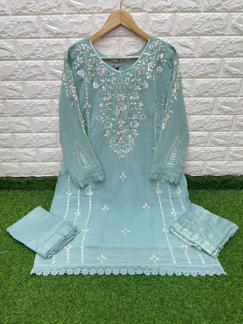 Laxuria Trendz 1298 Faux Georgette Stylish Handwork Pret Kurti