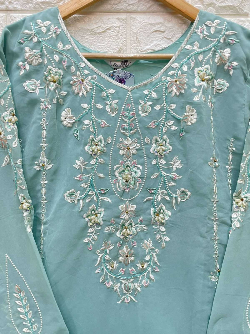 Laxuria Trendz 1298 Faux Georgette Stylish Handwork Pret Kurti
