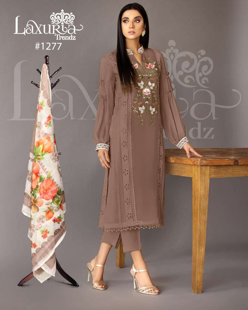 Laxuria Trendz Dno 1277 Faux Georgette Heavy Handwork Pret Kurti
