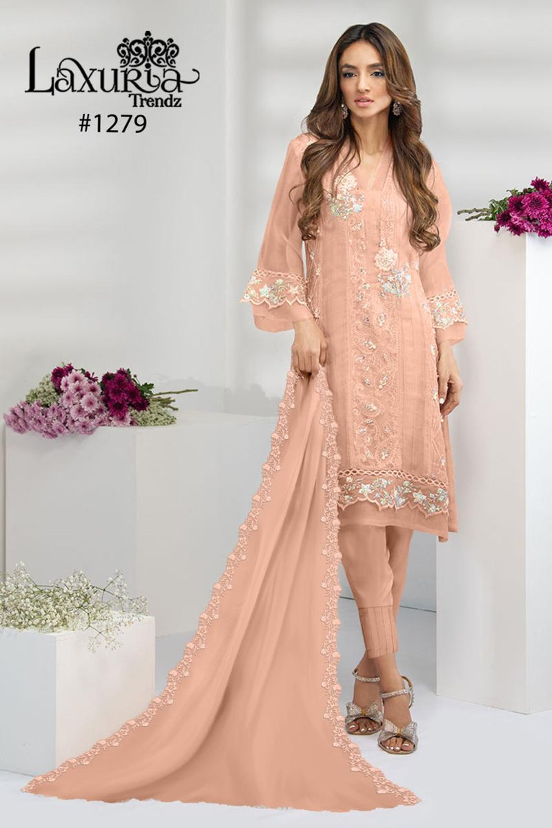 Laxuria Trendz Dno 1279 Faux Georgette Designer Wear Pret Kurti