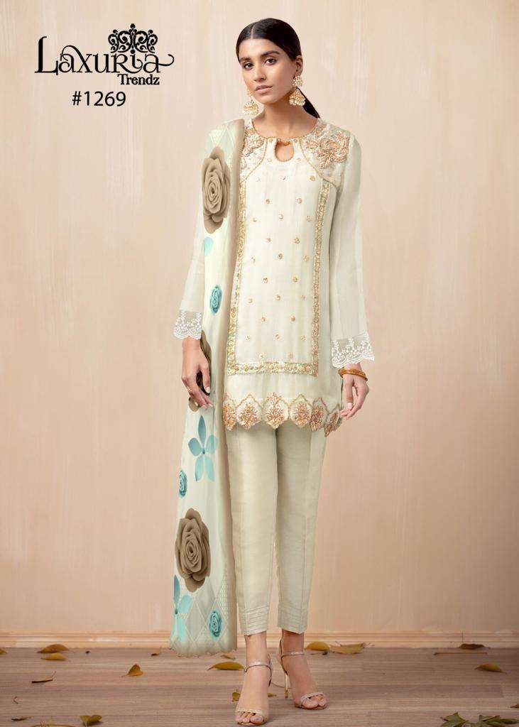 Laxuria Trendz Laxuria 1269 Faux Georgette Digital Print Pakistani Combo Set Of Kurti