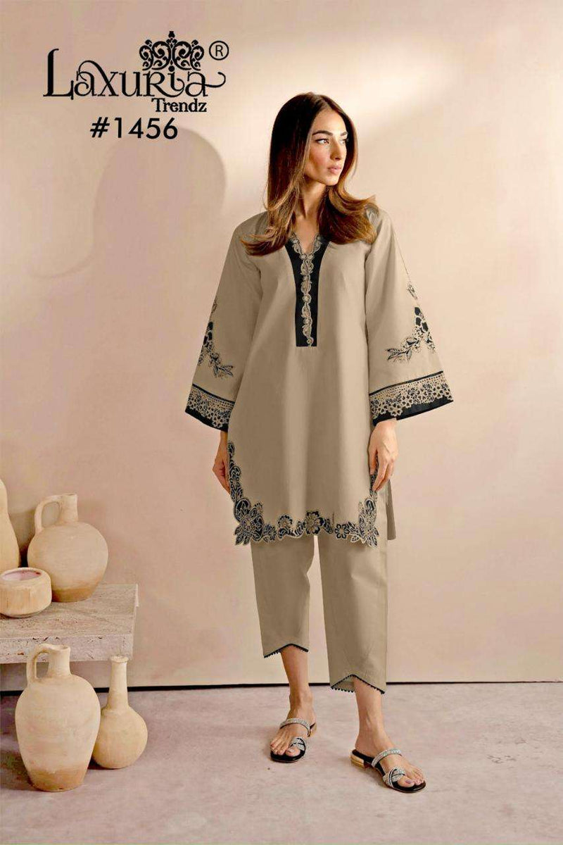 Laxuria Trendz Dno 1456 Pure Jam Satin Designer Pakistani Pret Kurti