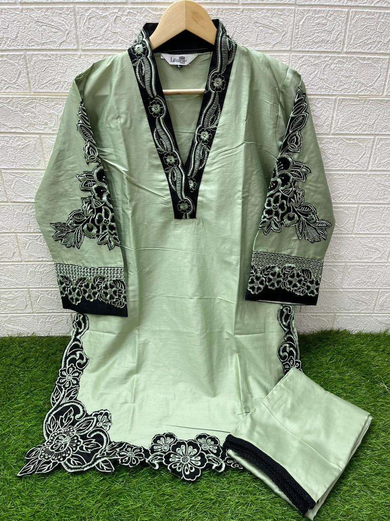 Laxuria Trendz Dno 1456 Pure Jam Satin Designer Pakistani Pret Kurti