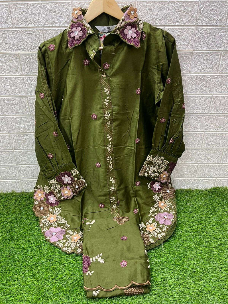 Laxuria Trendz Dno 1458 Jam Satin Gorgeous Designer Pret Kurti