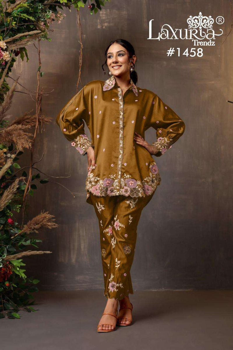 Laxuria Trendz Dno 1458 Jam Satin Gorgeous Designer Pret Kurti