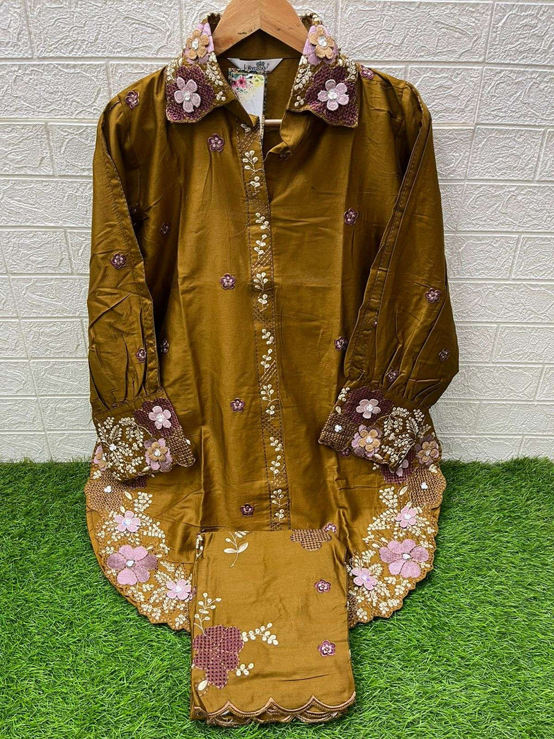 Laxuria Trendz Dno 1458 Jam Satin Gorgeous Designer Pret Kurti