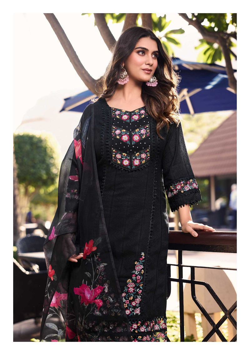 Leela Lady Summer Trends Cotton  Embroidery & Handwork Fancy Designer Combo Set Of Kurti