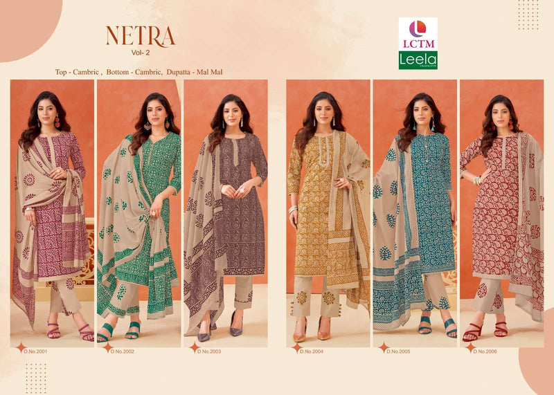 Leela Netra Vol 2 Cambric Cotton Batik Print Salwar Suit