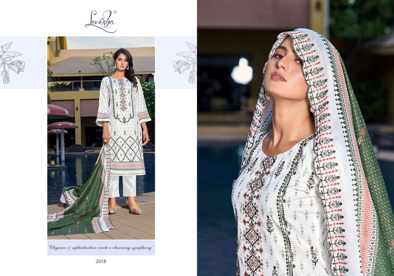 Levisha Binsaeed NX Cambric Printed With Fancy Self Embroidery Designer Suit