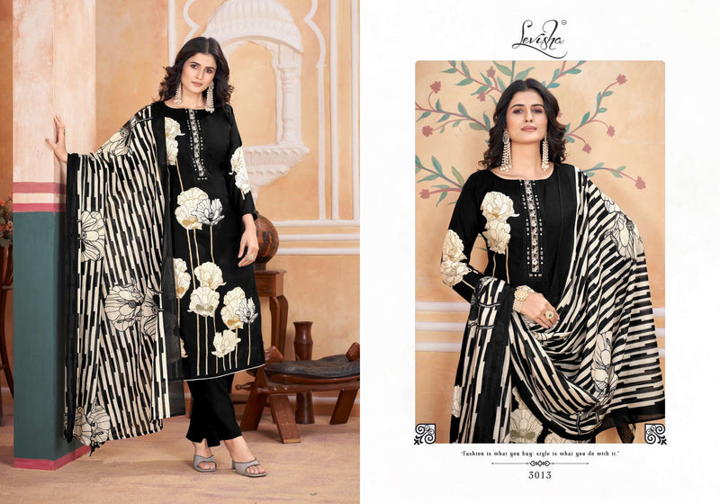 Levisha Dil Bagh Pure Cambric Cotton Designer Print Embroidery Work Salwar Suit