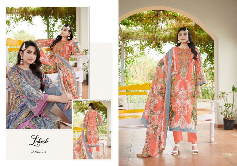 Levisha Lokesh Muskan Cambric Cotton Pakistani Embroidered Salwar Kameez