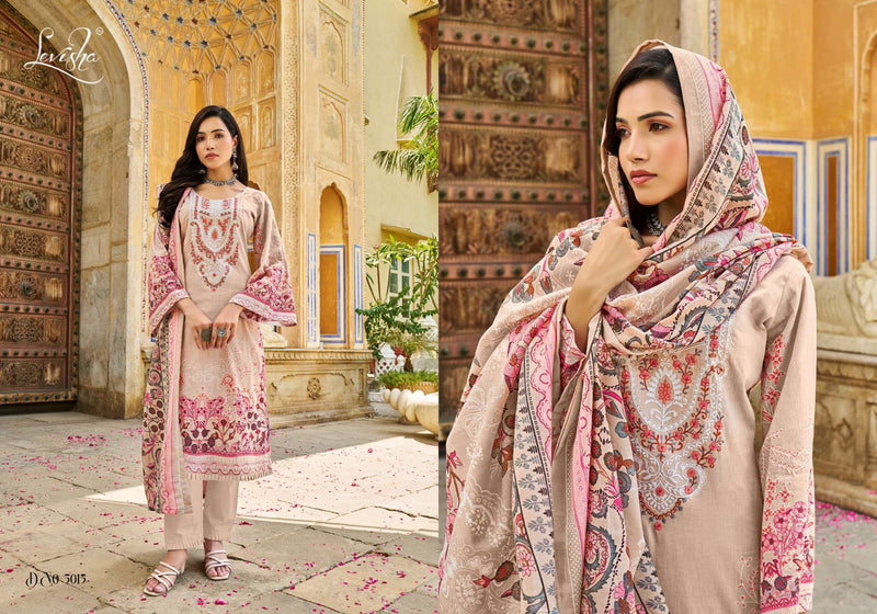 Levisha Naira Nx Vol 5 Cambric Cotton  Pakistani Style Print With Fancy Self Embroidery Salwar Suit