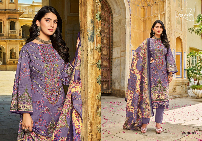 Levisha Naira Nx Vol 5 Cambric Cotton  Pakistani Style Print With Fancy Self Embroidery Salwar Suit
