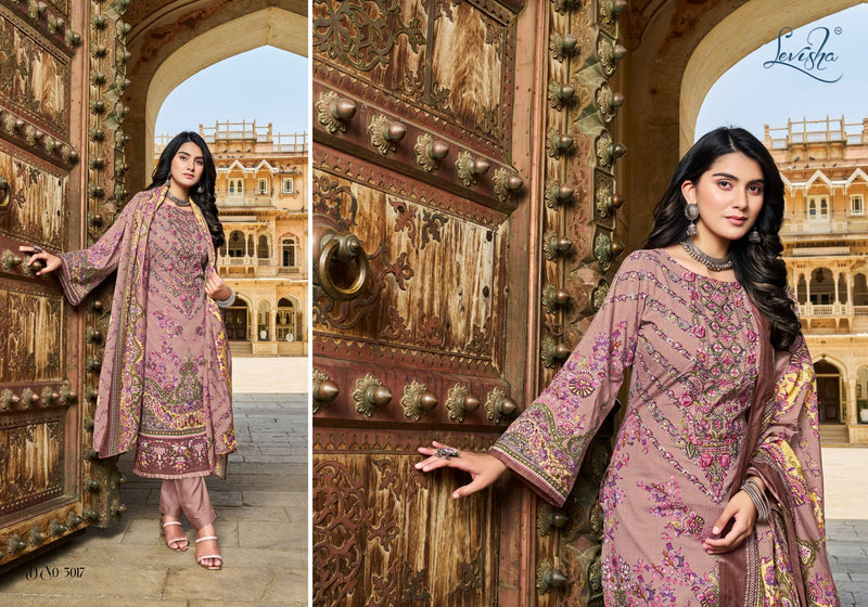 Levisha Naira Nx Vol 5 Cambric Cotton  Pakistani Style Print With Fancy Self Embroidery Salwar Suit