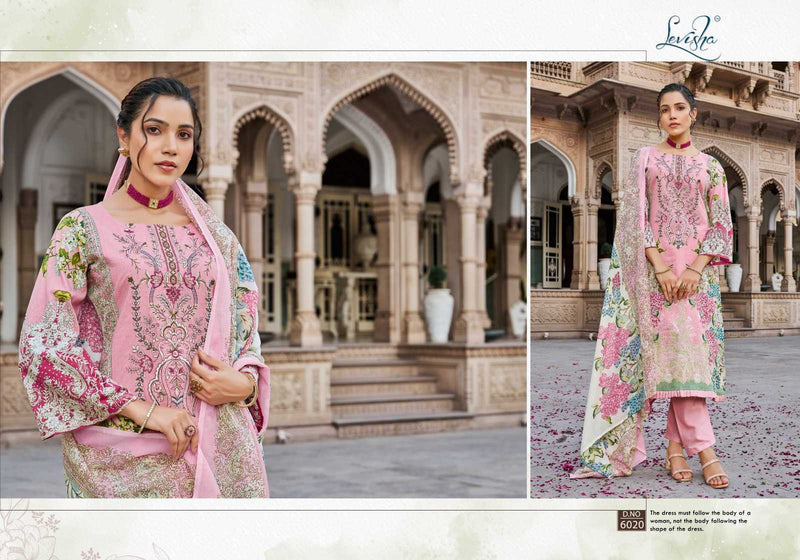 Levisha Naira Nx Vol 6 Cotton Pakistani Style Print With Fancy Self Embroidery Digital Salwar Kameez