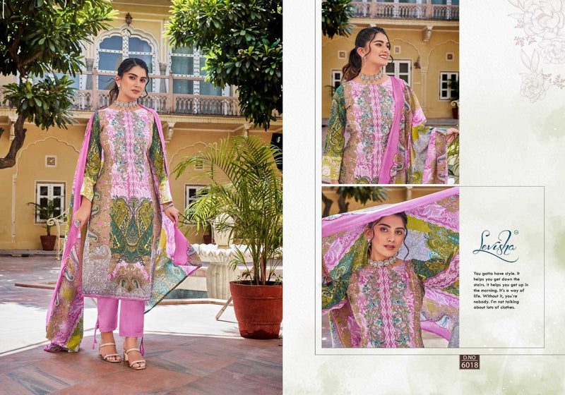 Levisha Naira Nx Vol 6 Cotton Pakistani Style Print With Fancy Self Embroidery Digital Salwar Kameez