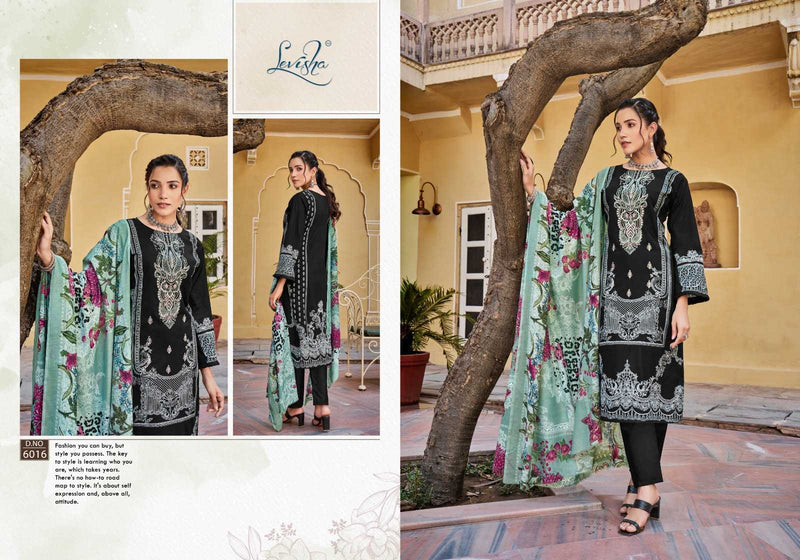 Levisha Naira Nx Vol 6 Cotton Pakistani Style Print With Fancy Self Embroidery Digital Salwar Kameez