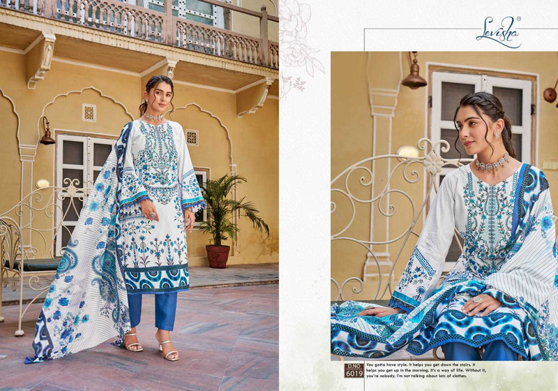 Levisha Naira Nx Vol 6 Cotton Pakistani Style Print With Fancy Self Embroidery Digital Salwar Kameez