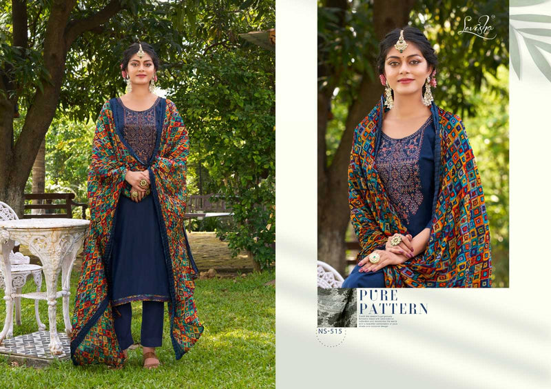 Levisha Nivisha Vol 7 Pure Rayon Slub With Embroidered Work Salwar Suit